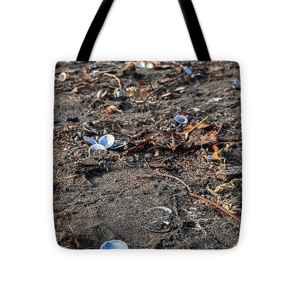 Seashells on the shoreline  - Tote Bag