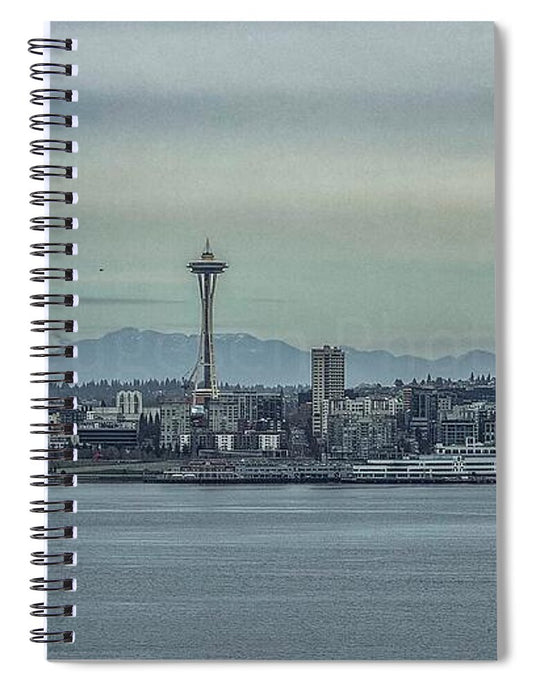 Seattle sky line  - Spiral Notebook