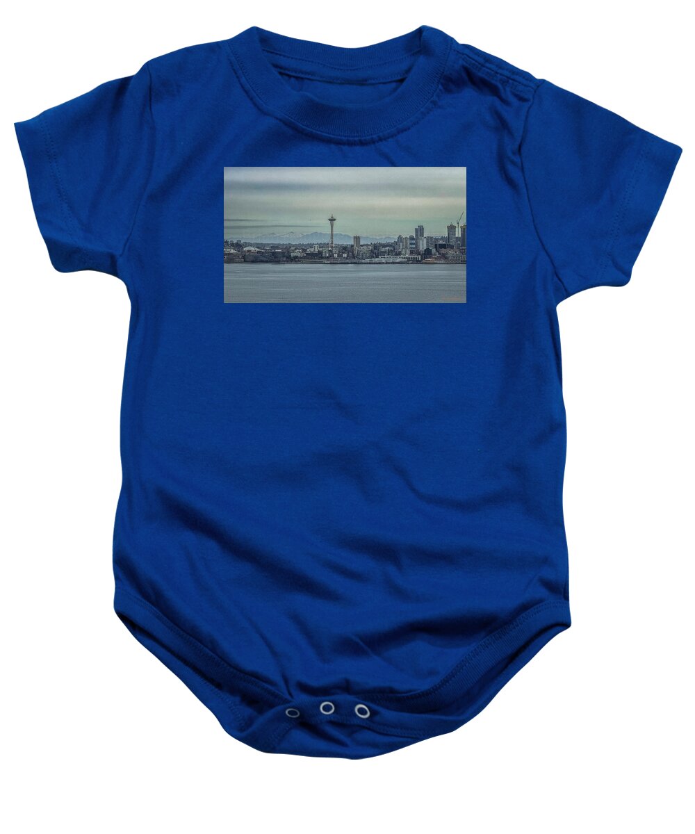 Seattle sky line  - Baby Onesie