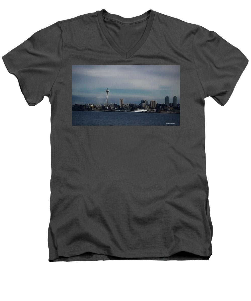 Seattle Skyline  - Men's V-Neck T-Shirt