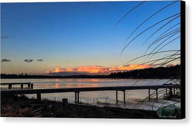 Sunset at the lake - Canvas Print