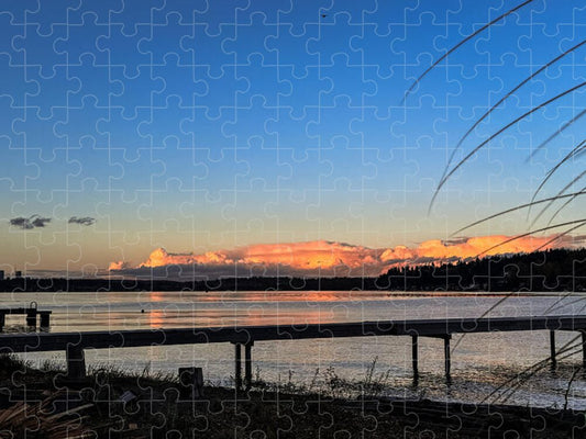 Sunset at the lake - Puzzle