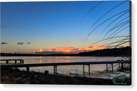 Sunset at the lake - Acrylic Print