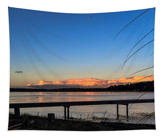 Sunset at the lake - Tapestry