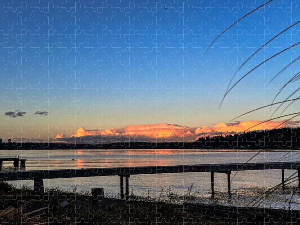Sunset at the lake - Puzzle