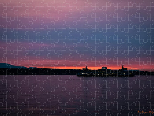 Sunset  with the Ferry  - Puzzle
