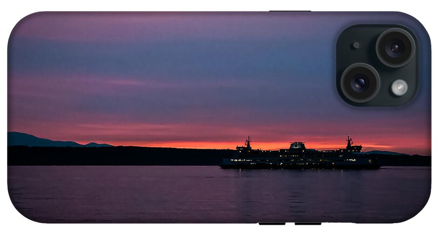 Sunset  with the Ferry  - Phone Case