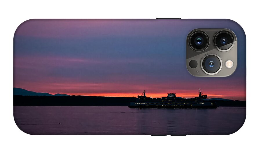 Sunset  with the Ferry  - Phone Case