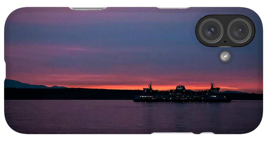 Sunset  with the Ferry  - Phone Case