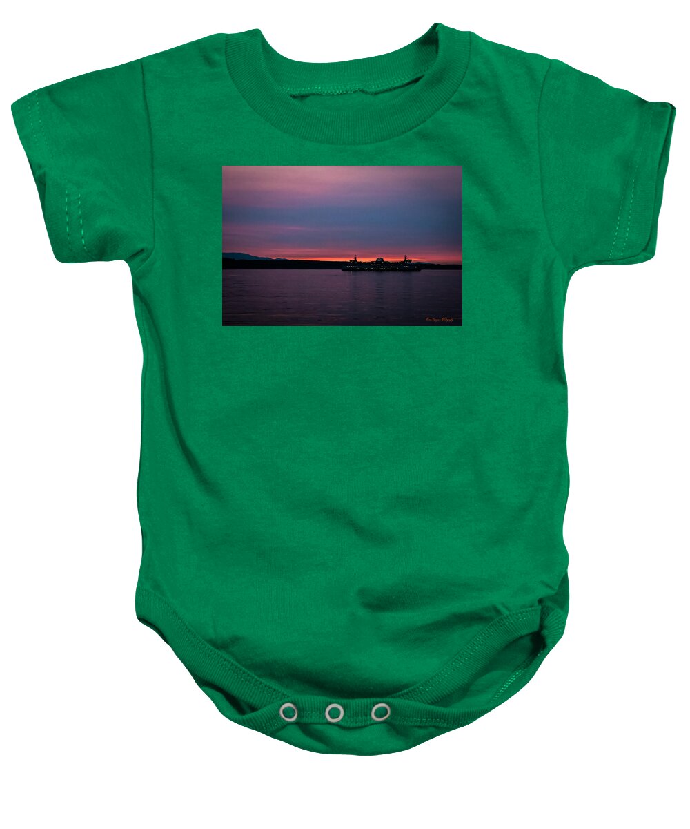 Sunset  with the Ferry  - Baby Onesie