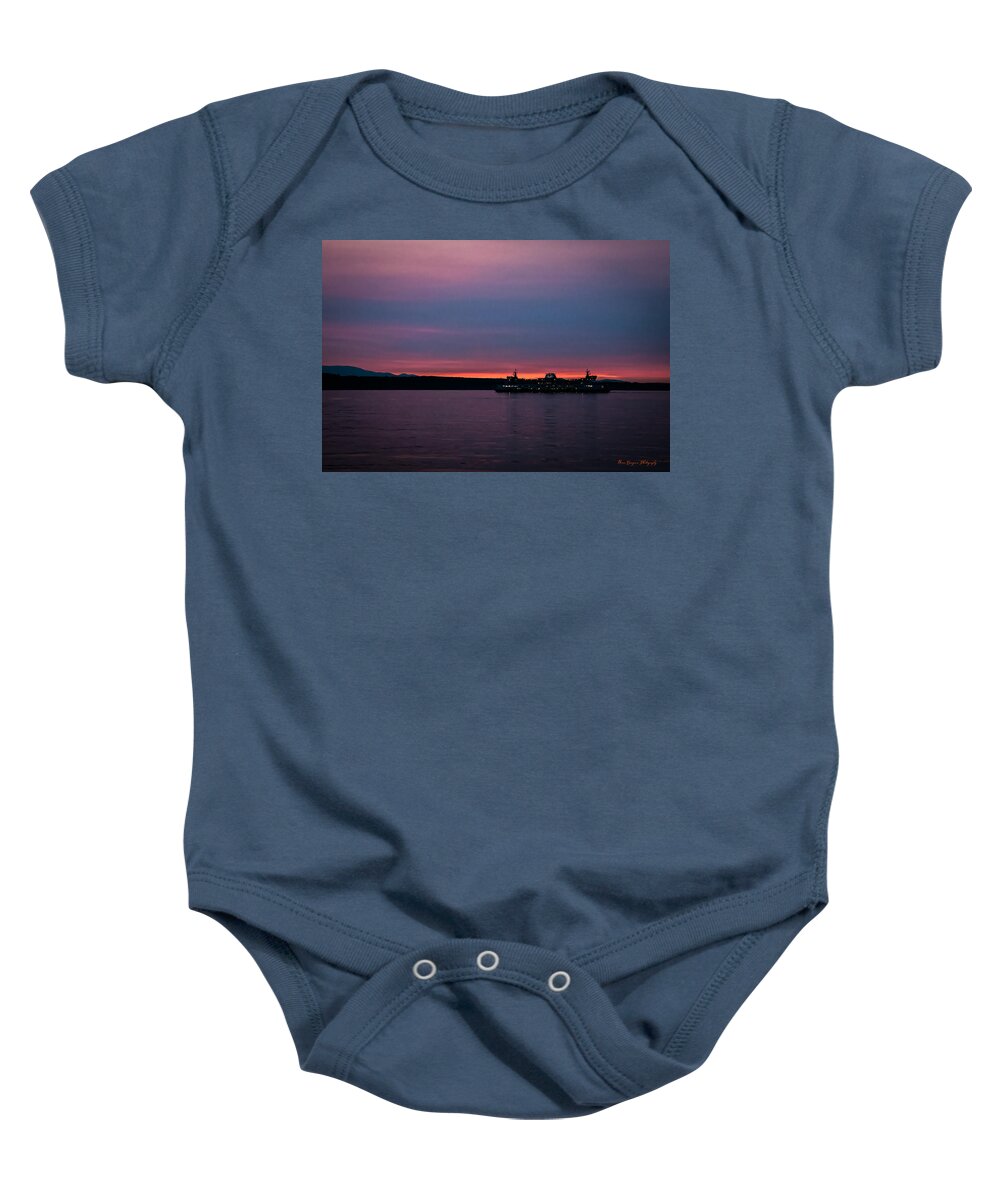 Sunset  with the Ferry  - Baby Onesie