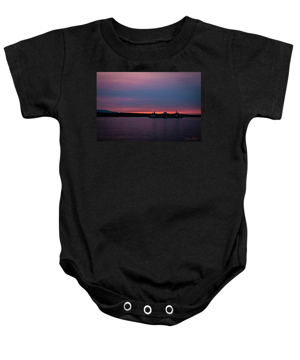 Sunset  with the Ferry  - Baby Onesie
