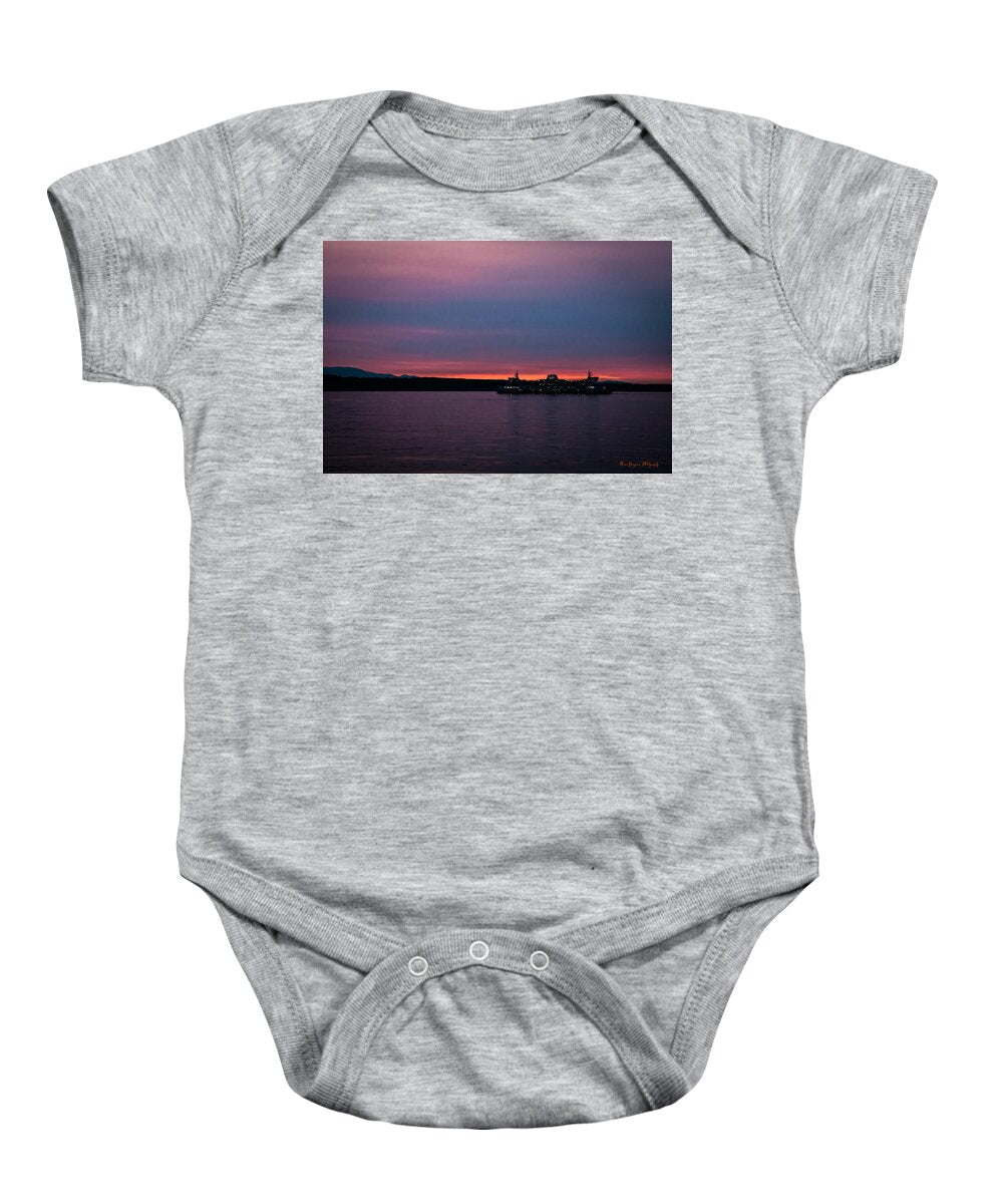 Sunset  with the Ferry  - Baby Onesie