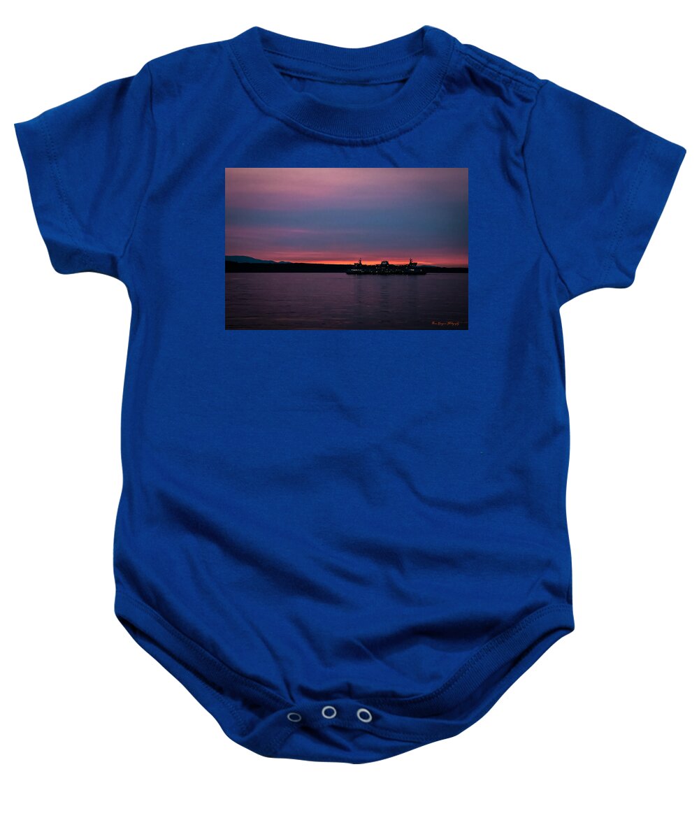 Sunset  with the Ferry  - Baby Onesie