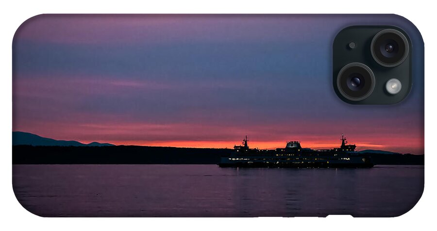 Sunset  with the Ferry  - Phone Case