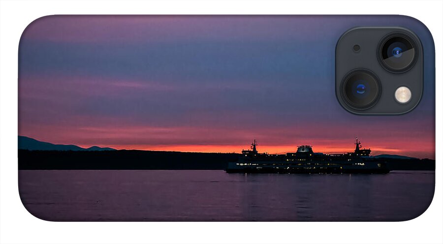 Sunset  with the Ferry  - Phone Case