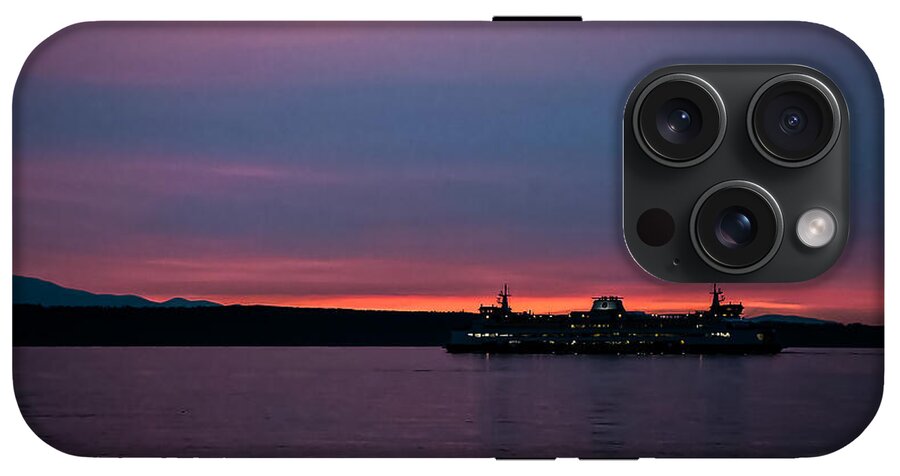 Sunset  with the Ferry  - Phone Case