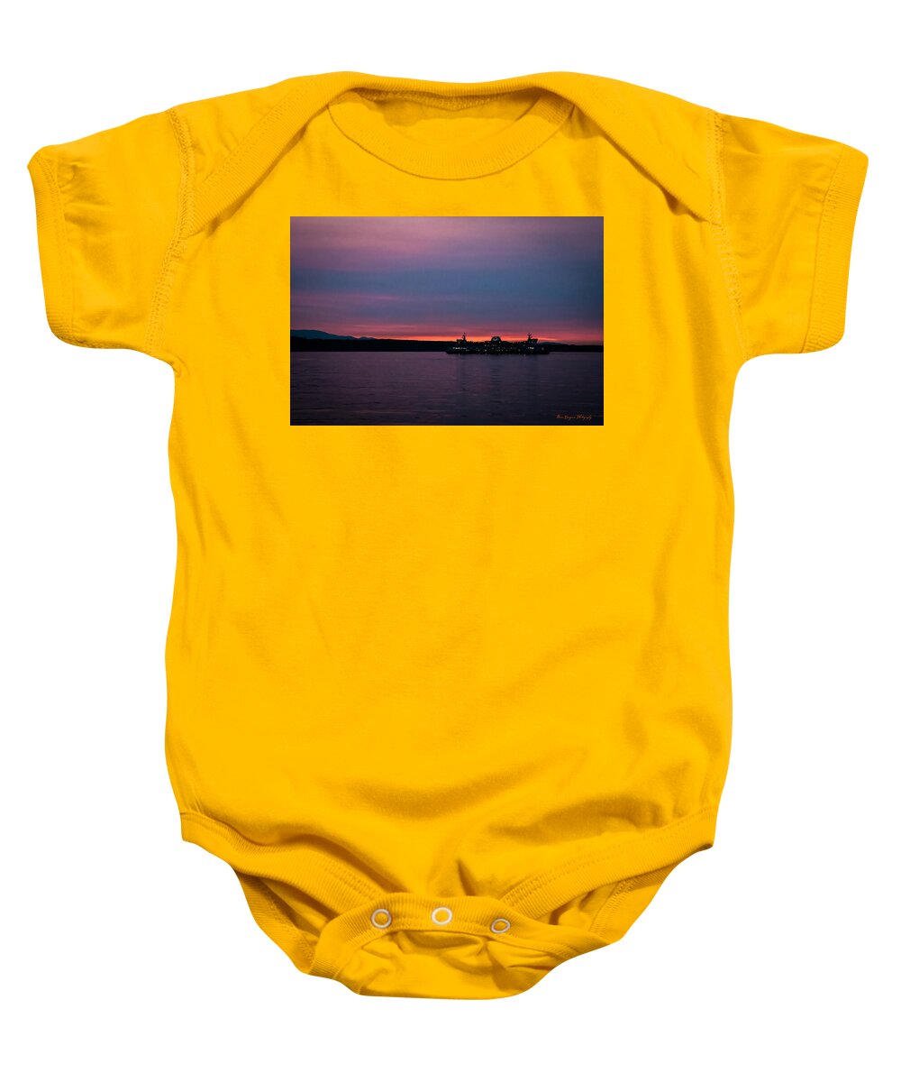 Sunset  with the Ferry  - Baby Onesie