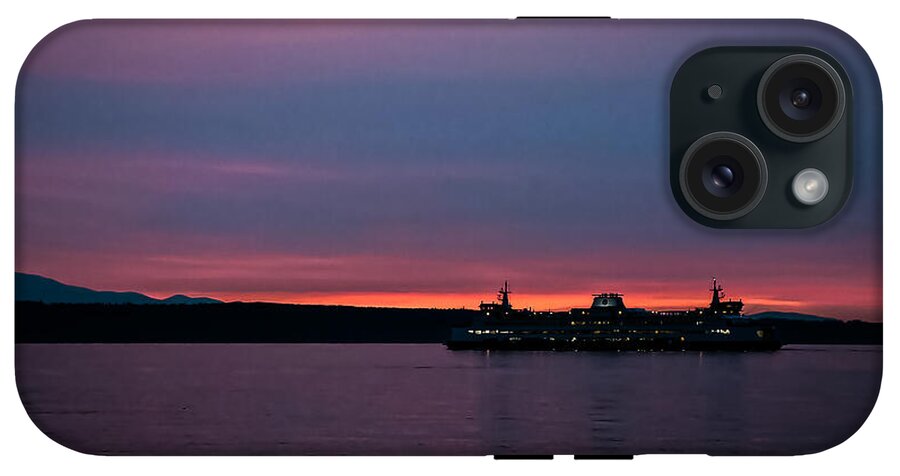 Sunset  with the Ferry  - Phone Case