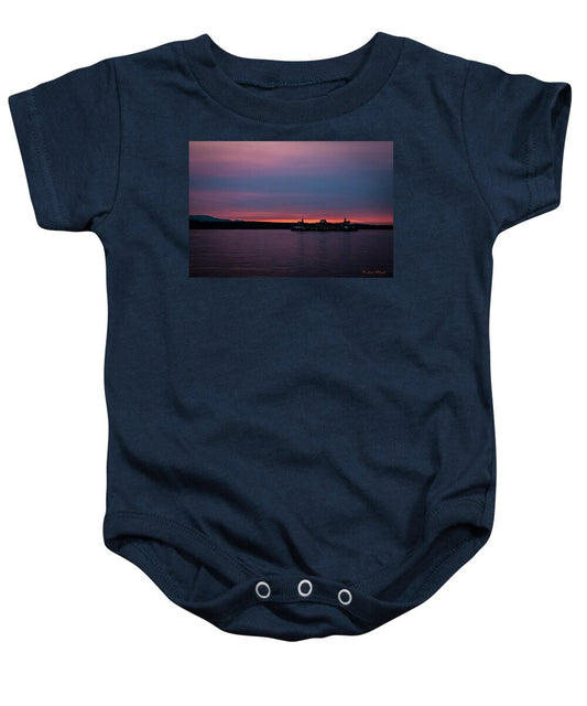 Sunset  with the Ferry  - Baby Onesie