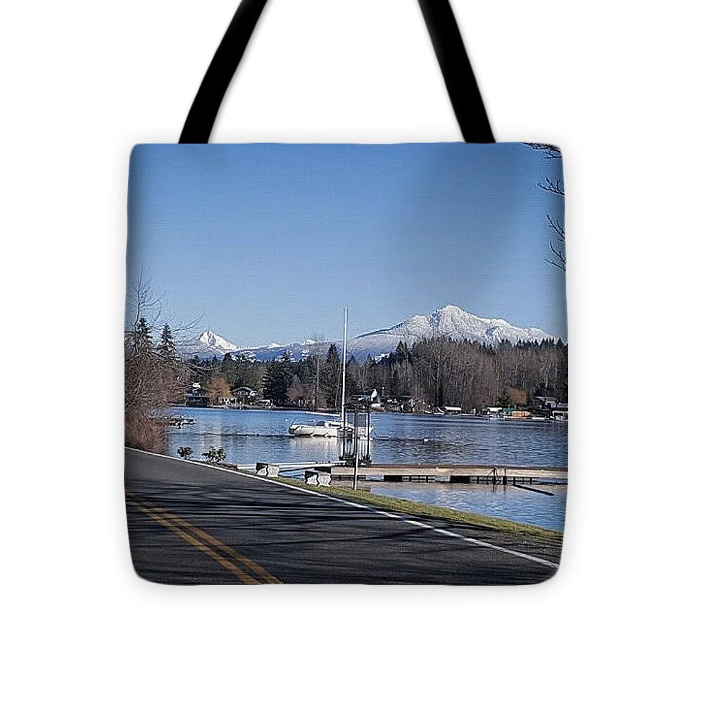 View of lake Steven - Tote Bag