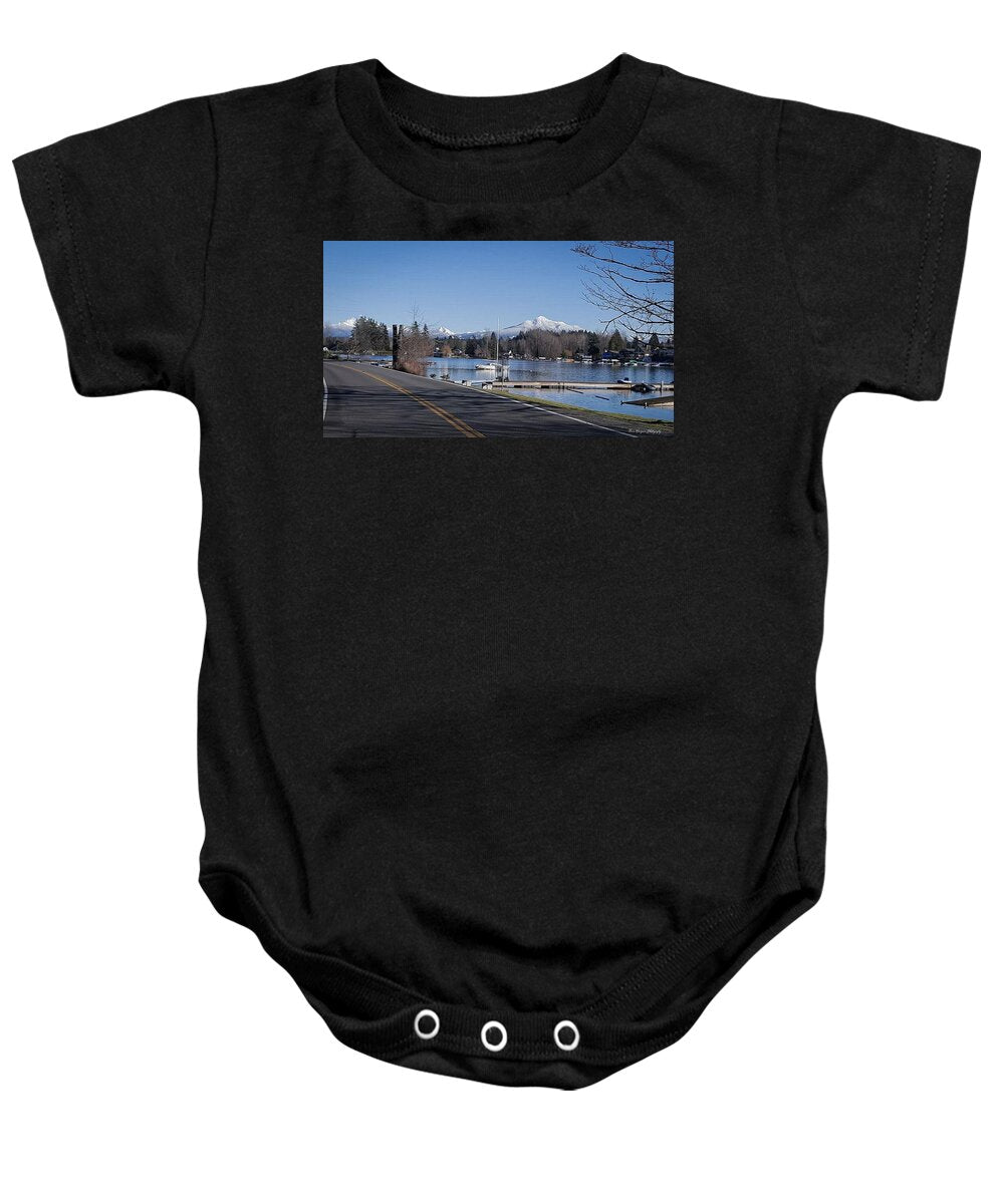 View of lake Steven - Baby Onesie