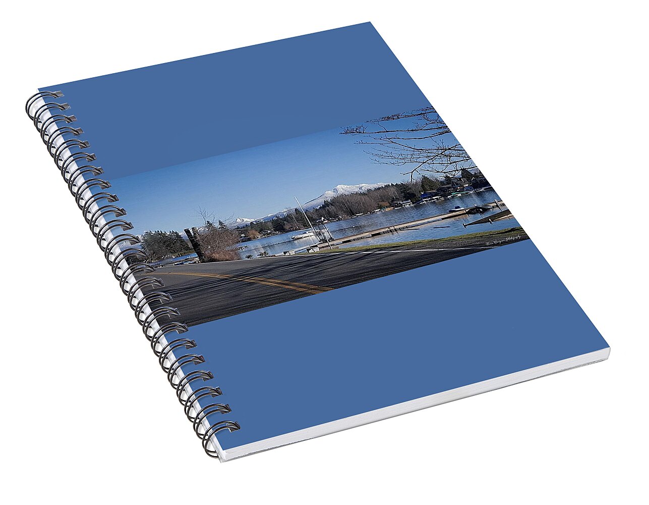 View of lake Steven - Spiral Notebook