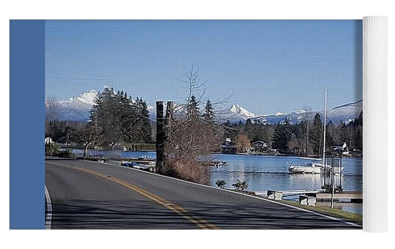 View of lake Steven - Yoga Mat