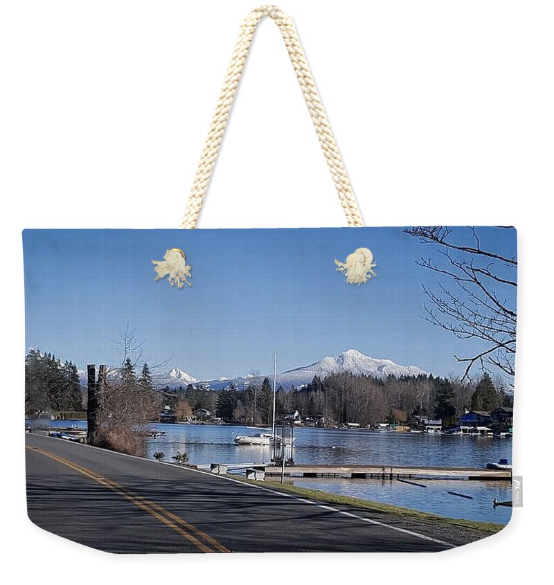View of lake Steven - Weekender Tote Bag