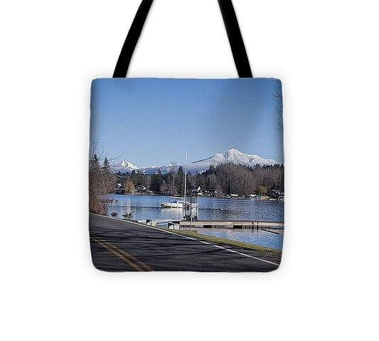 View of lake Steven - Tote Bag