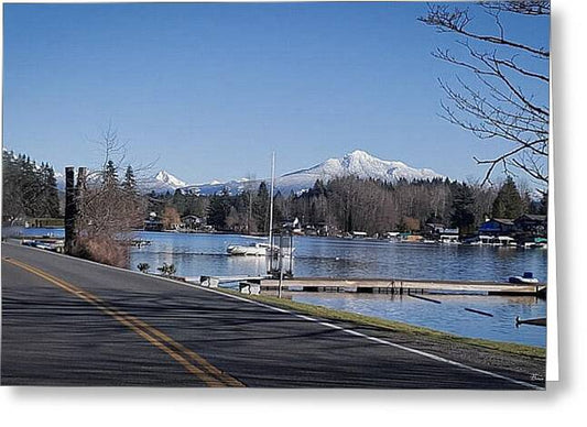 View of lake Steven - Greeting Card