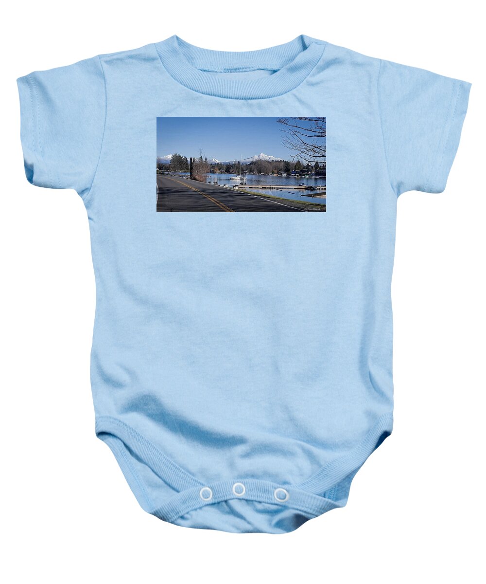 View of lake Steven - Baby Onesie