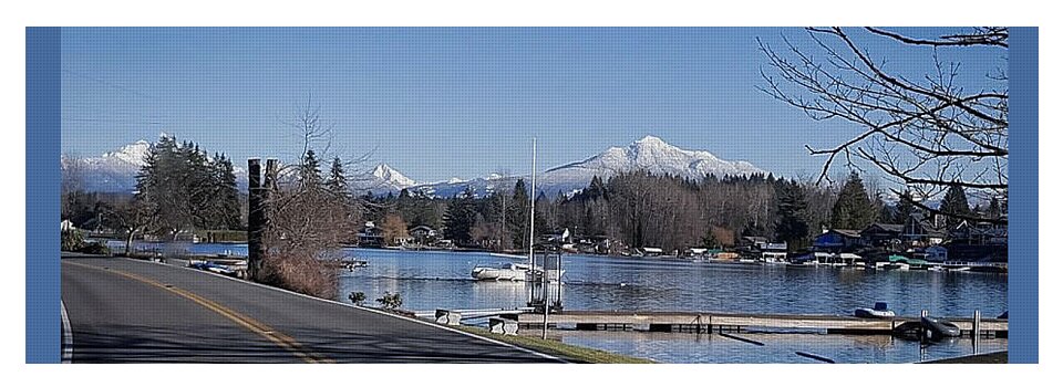 View of lake Steven - Yoga Mat