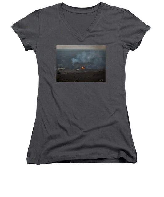 Volcano in Hawaii  - Women's V-Neck