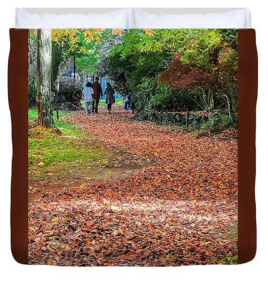 Walk along the park  - Duvet Cover