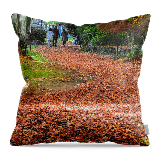 Walk along the park  - Throw Pillow