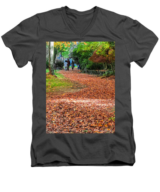 Walk along the park  - Men's V-Neck T-Shirt