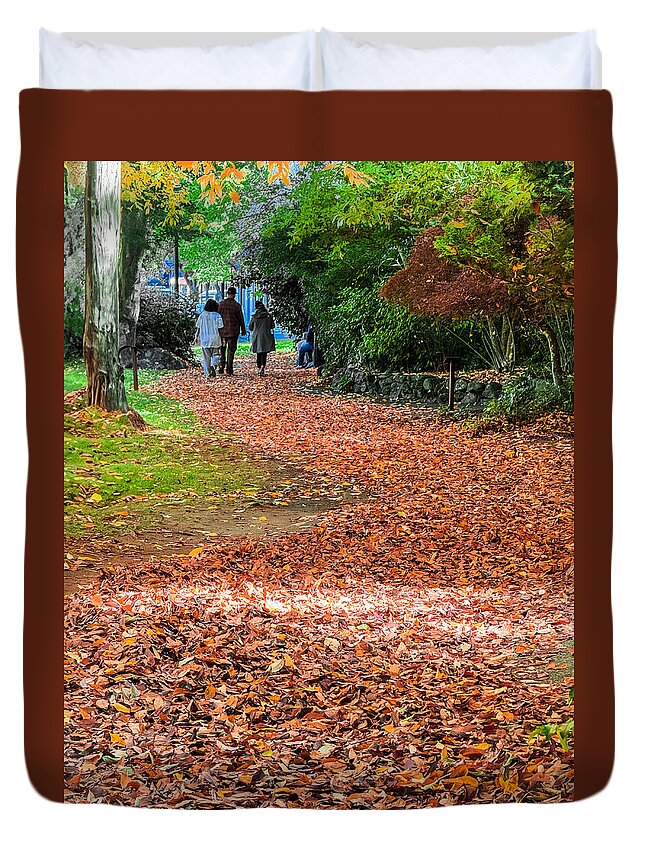Walk along the park  - Duvet Cover