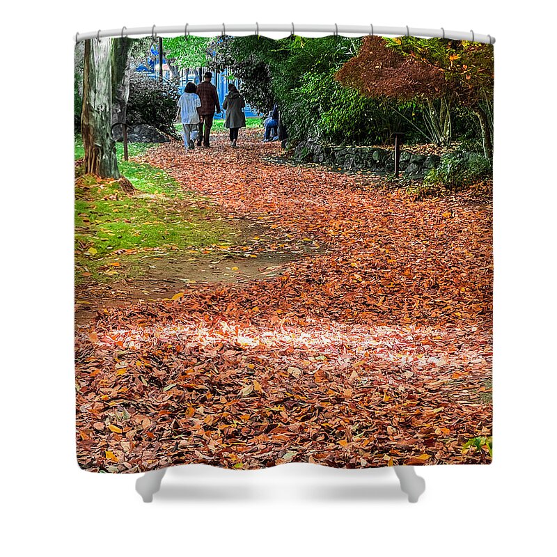 Walk along the park  - Shower Curtain