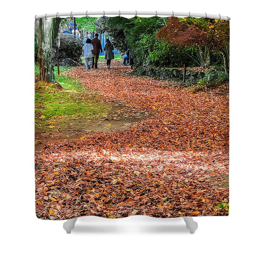 Walk along the park  - Shower Curtain