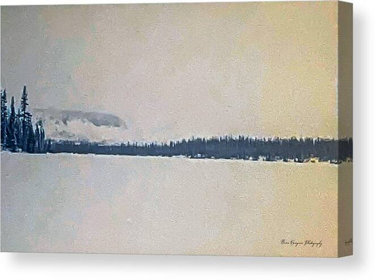 Winter lake  - Canvas Print