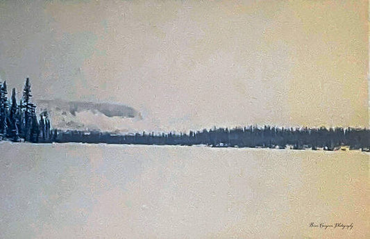 Winter lake  - Art Print