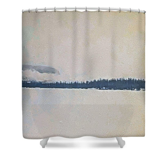 Winter lake  - Shower Curtain