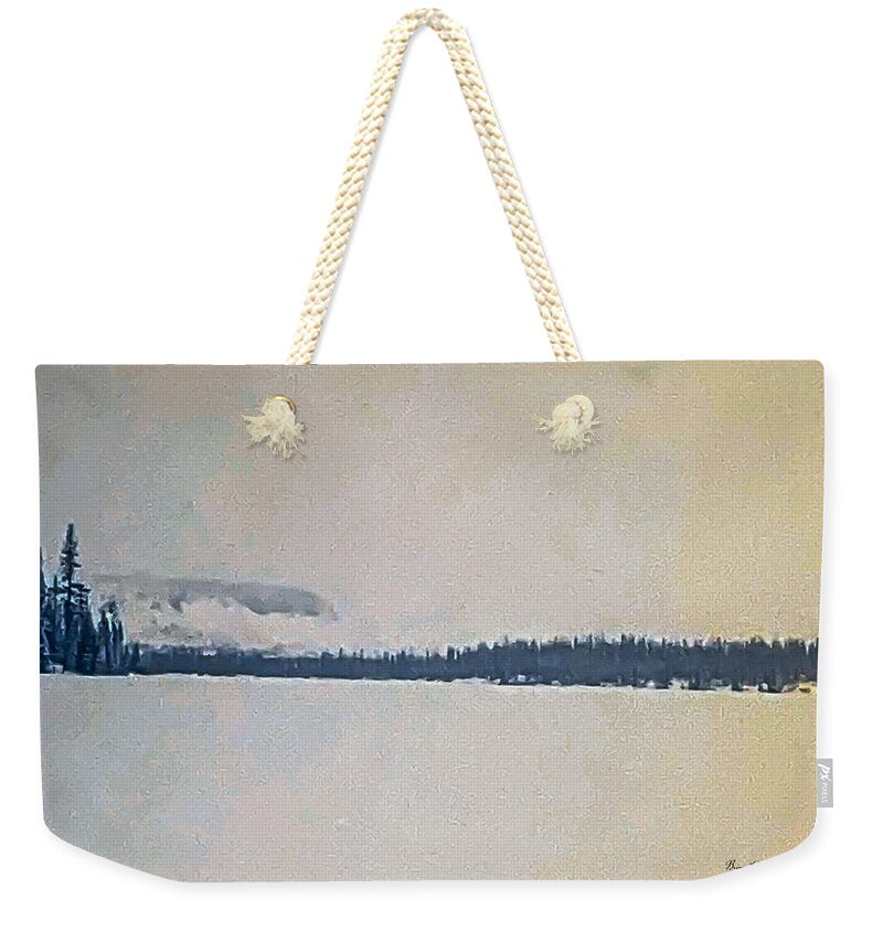 Winter lake  - Weekender Tote Bag