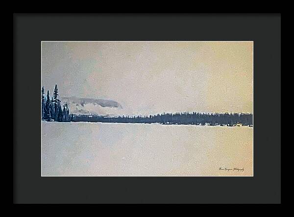 Winter lake  - Framed Print