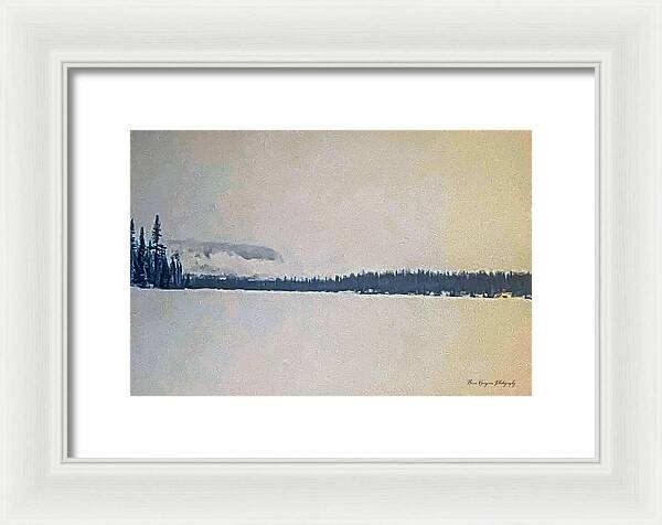 Winter lake  - Framed Print