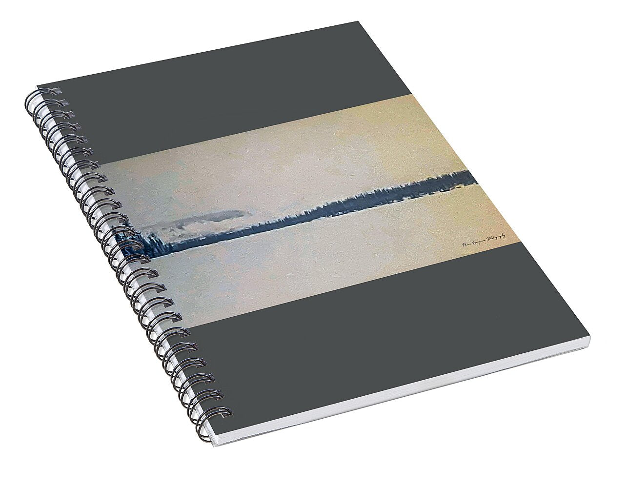Winter lake  - Spiral Notebook