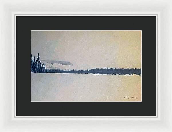 Winter lake  - Framed Print