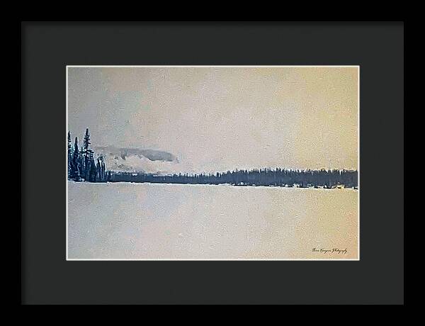 Winter lake  - Framed Print