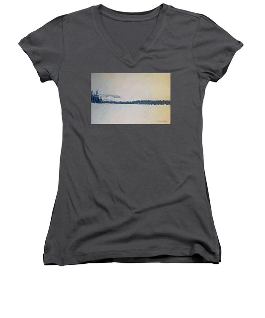 Winter lake  - Women's V-Neck